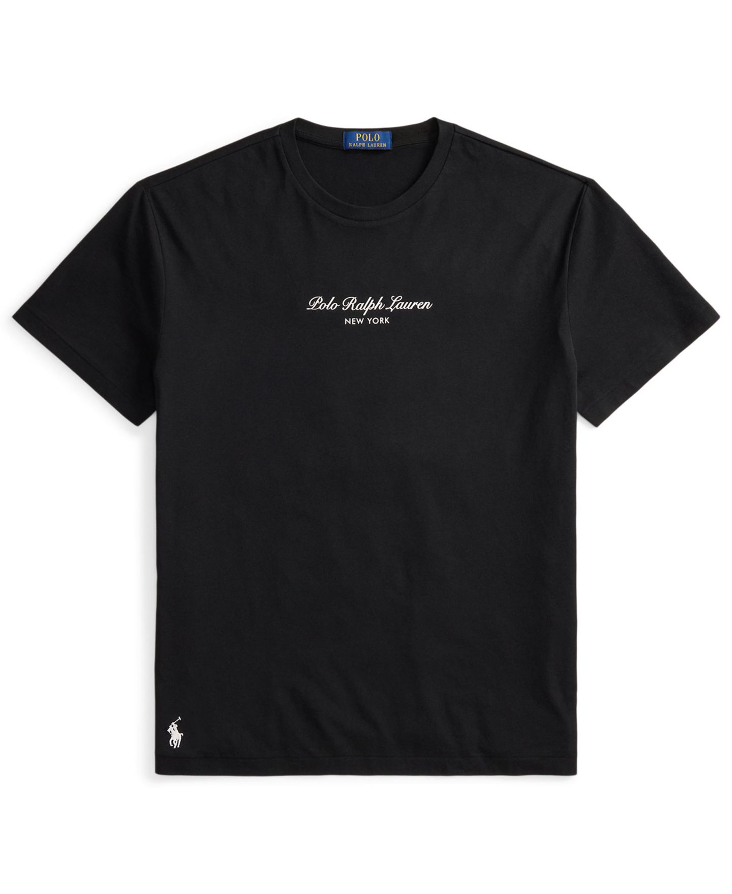 Мужская футболка Polo Ralph Lauren Classic Fit Logo Jersey, цвет: Чёрный — фото 5