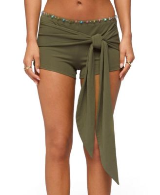 Women's Monroah Beaded Low-Rise Shorts, 2" Inseam
