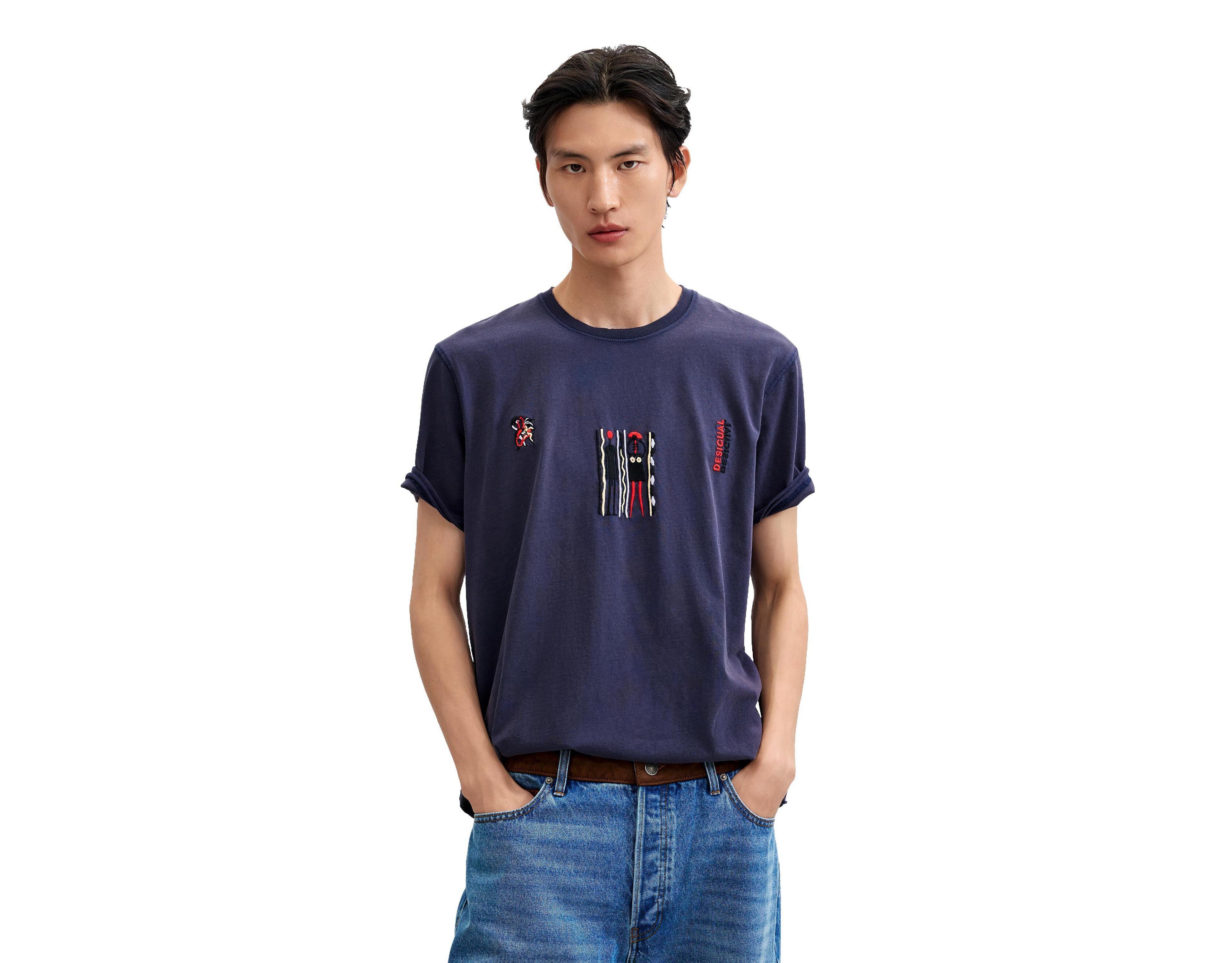 Desigual Men's Embroidered knit T-shirt