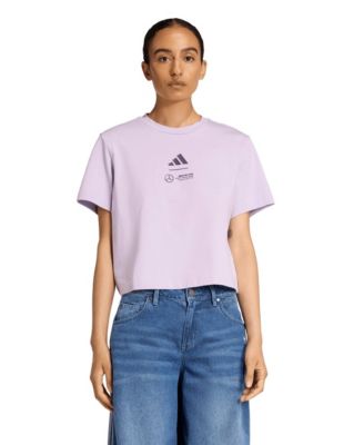 Women's Purple Mercedes-AMG Petronas F1 Team Premium Woven Crop Top