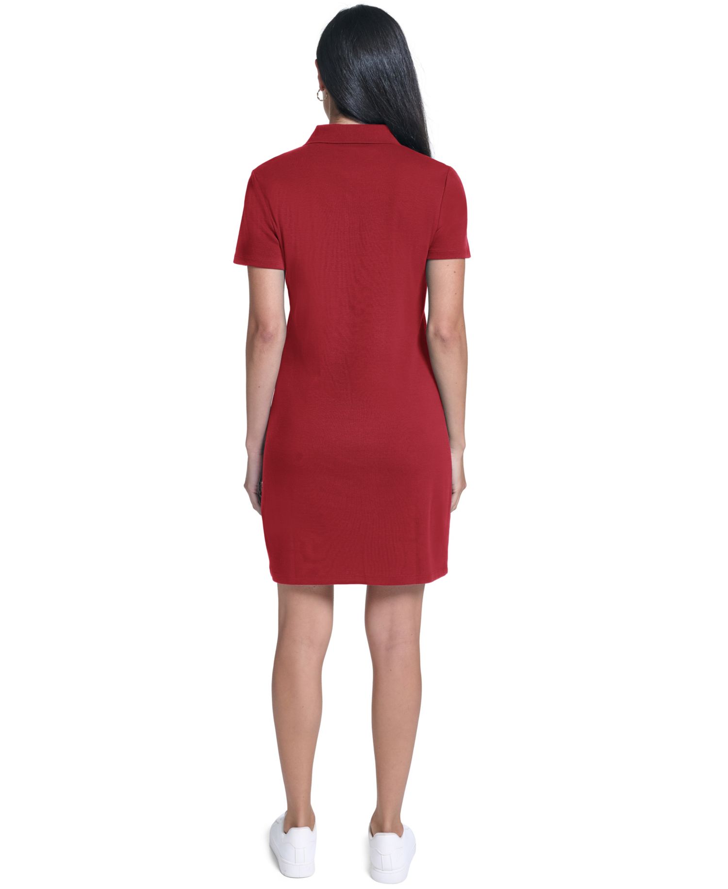 Women's Short-Sleeve Zip Polo Dress