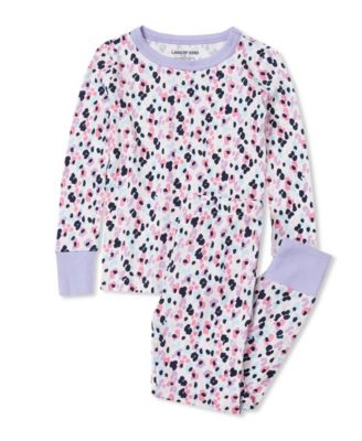 Little Girls Long Sleeve Top and Bottom Snug Fit Pajama Set