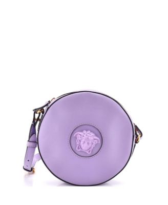Small La Medusa Round Camera Bag Leather