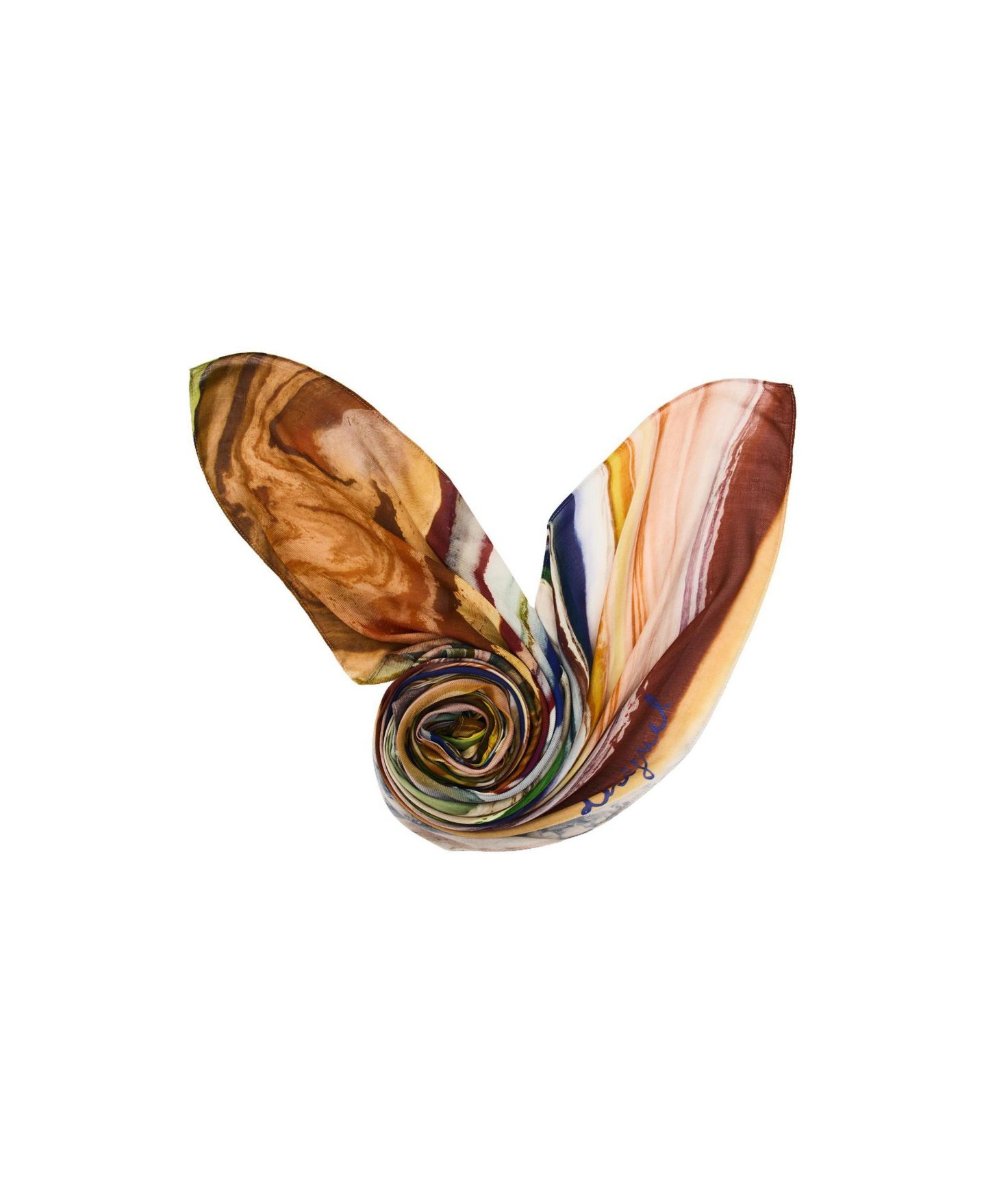 Женские аксессуары Desigual Rectangular patterned foulard, цвет: Разноцветный — фото 1