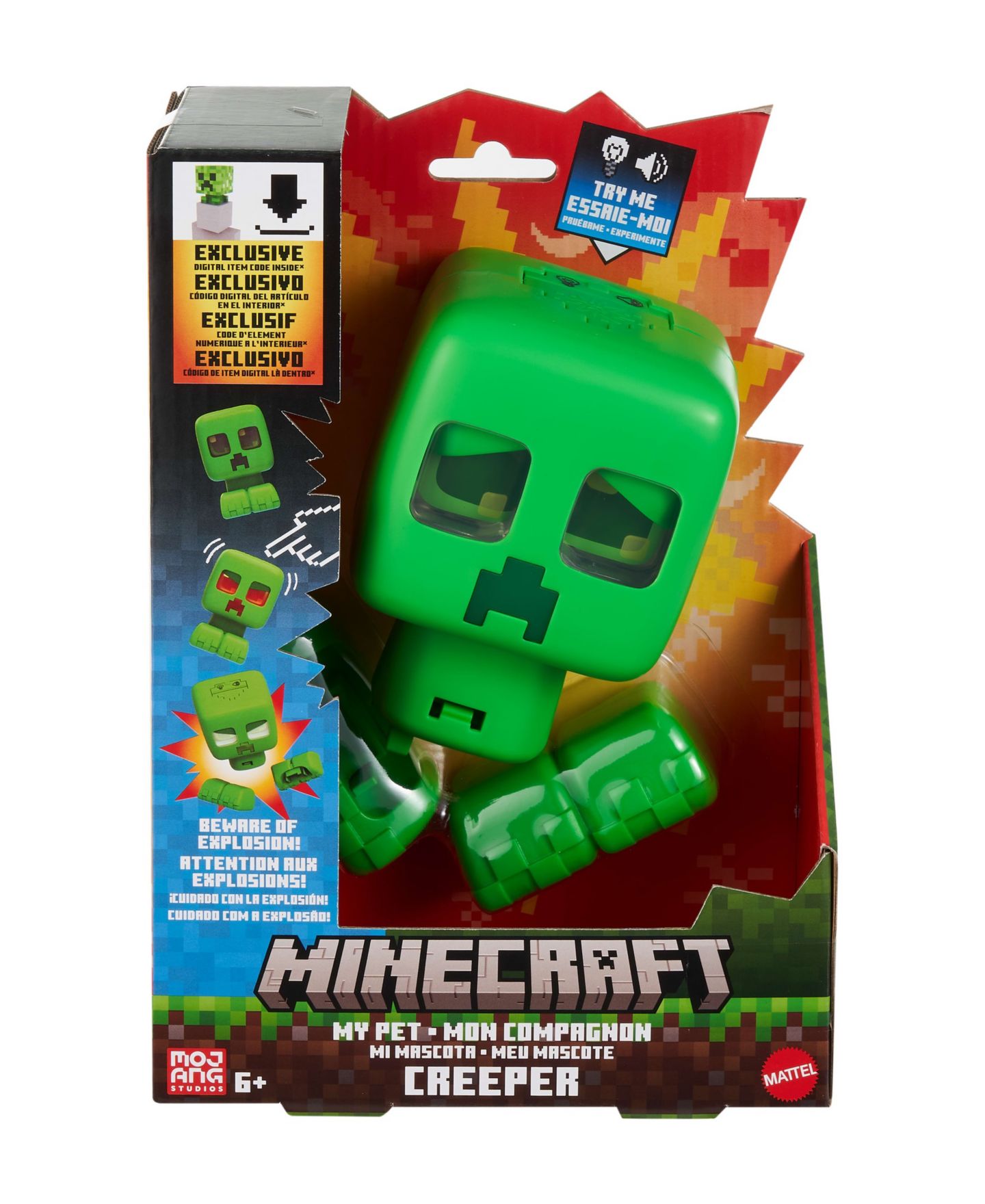 Интерактивная взрывающаяся фигурка Minecraft Creeper My Pet Creeper, от 6 лет — фото 6
