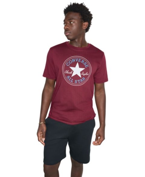 Мужская футболка Converse Standard-Fit Patch, цвет: Глубокий бордо