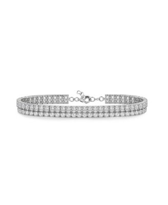 Fine Silver-Plated and 18k Gold-Plated Tennis Bracelet Collection