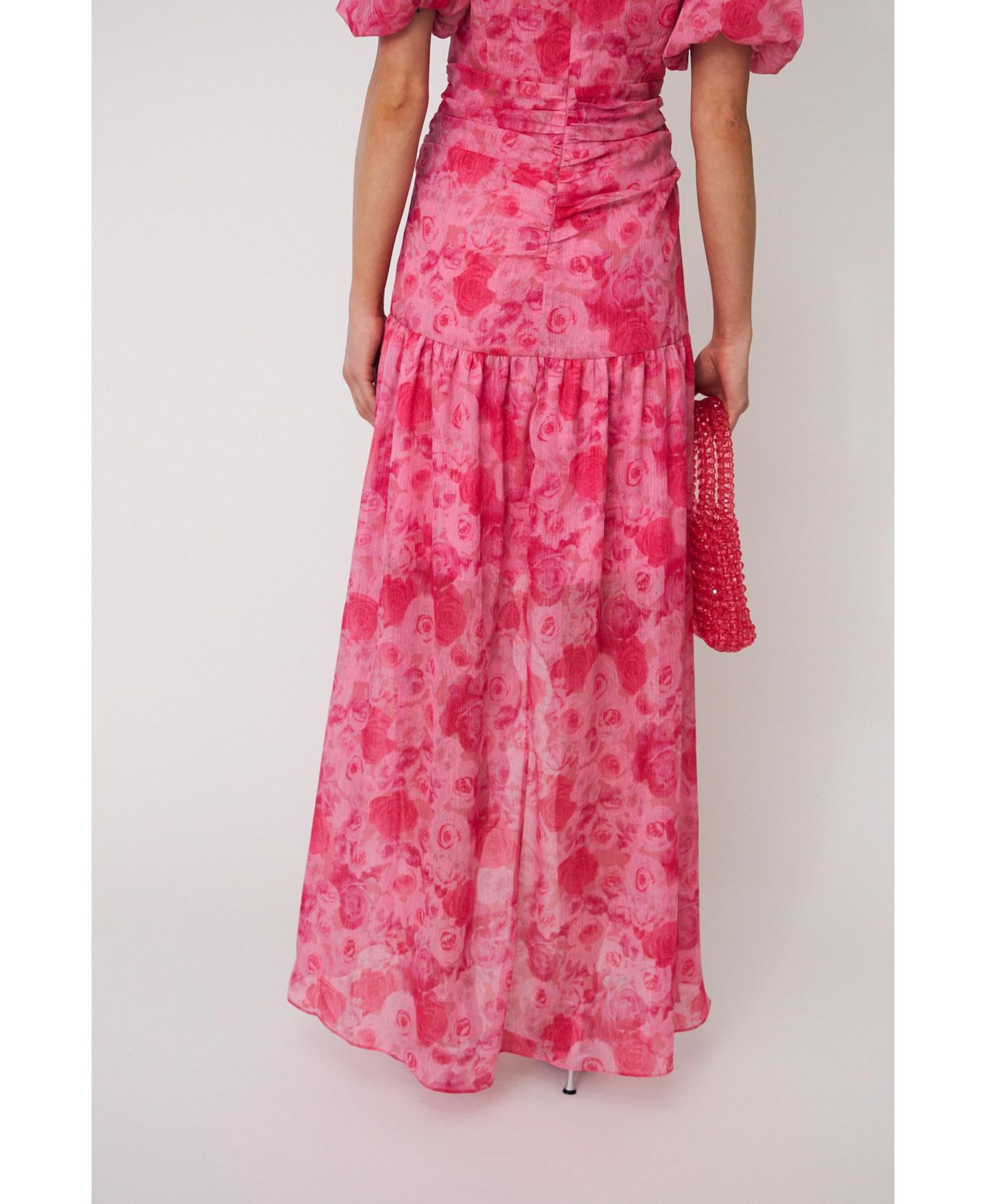Женское платье CRAS Elaine Floral High-Low Maxi, цвет: Розовый — фото 7