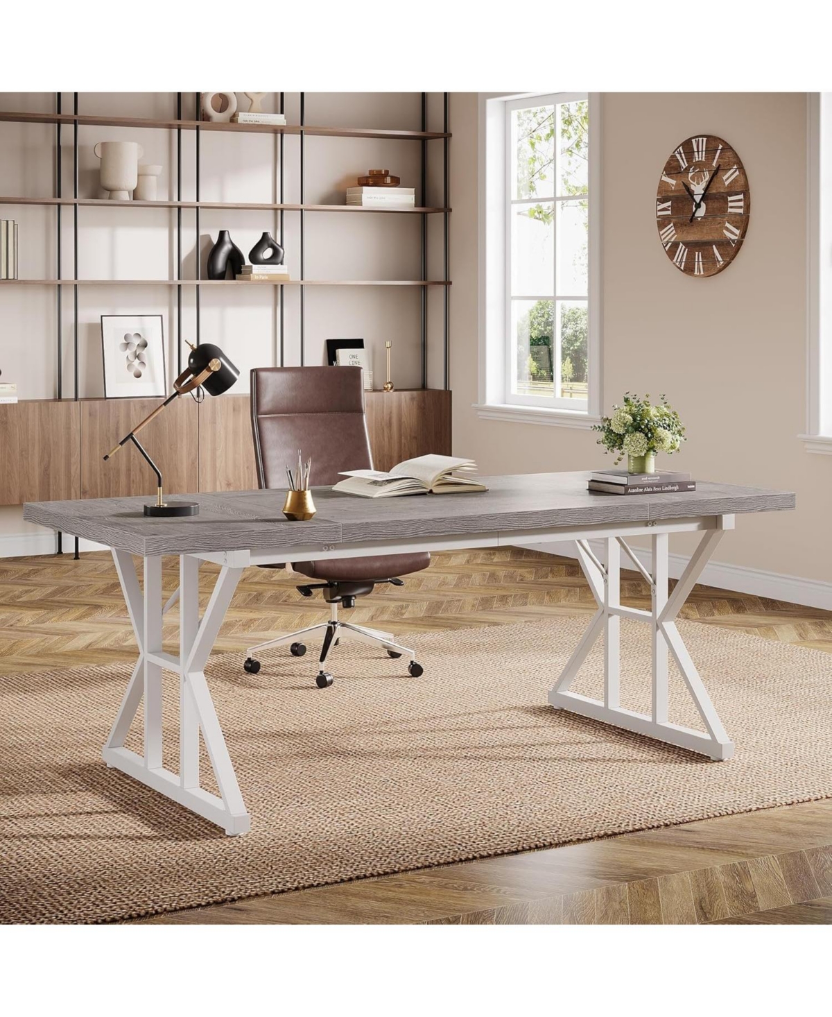 Tribesigns 70.86" Industrial Executive Desk