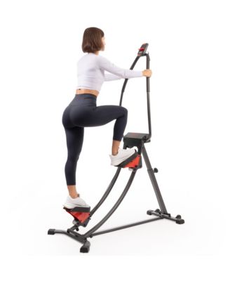 Smart Adjustable Curved Step Climber with 27.6" Long Stride, 4 Incline Levels and Trainer-Led Workouts via SunnyFit App