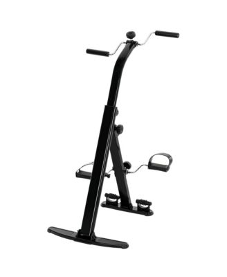 Portable Seated Leg Exerciser with LCD Display, Adjustable Resistance Pedal Bike with Foot Massage Rollers