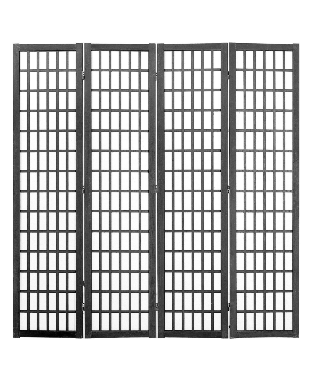 Slickblue Wood Folding Privacy Room Divider Screen 4 Panel Partition for Indoor Home Office Decor