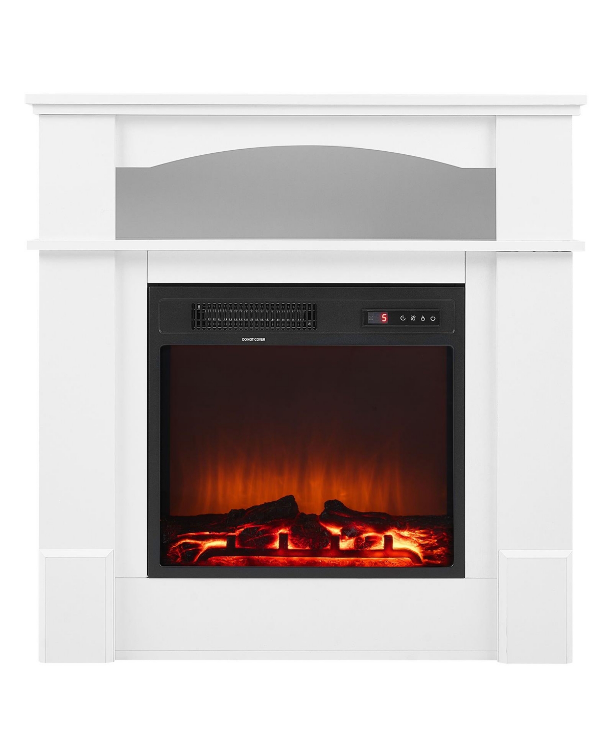 Slickblue 33in Electric Fireplace Stove Heater with Mantel 1500W Remote Timer