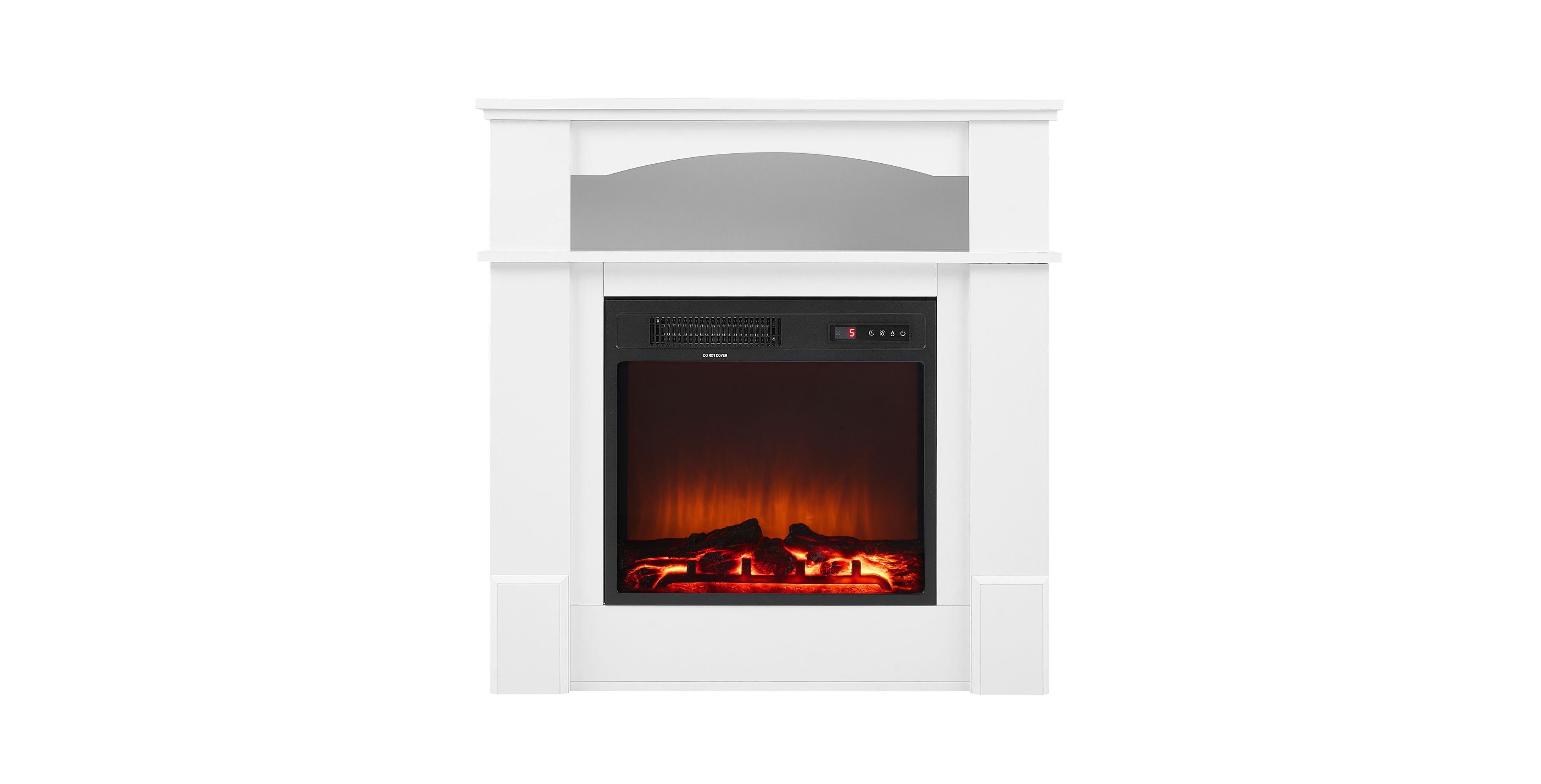Slickblue 33in Electric Fireplace Stove Heater with Mantel 1500W Remote Timer