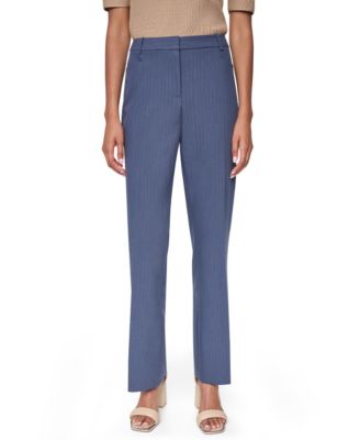 Women's Modern F Pinstripe Straight-Leg Trousers