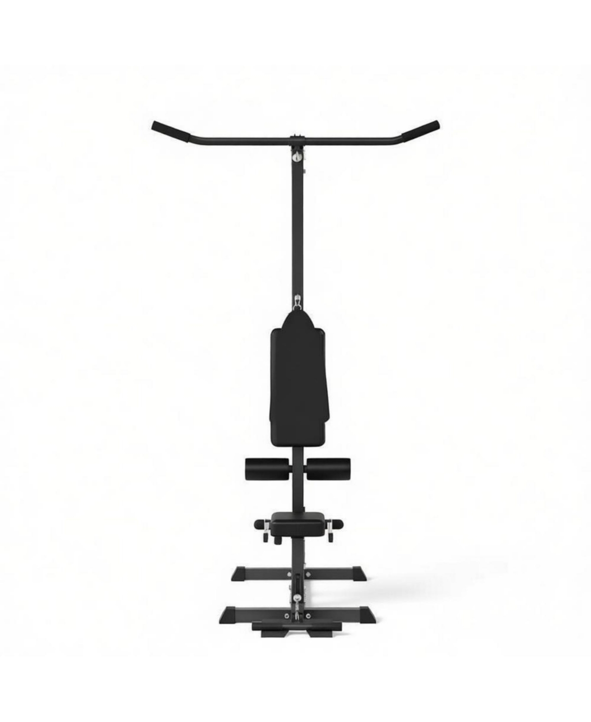 Sevorley Lat Pulldown Machine with Adjustable Seat, Flip Footplate, Dual Pulley - Heavy-Duty Steel Home Gym