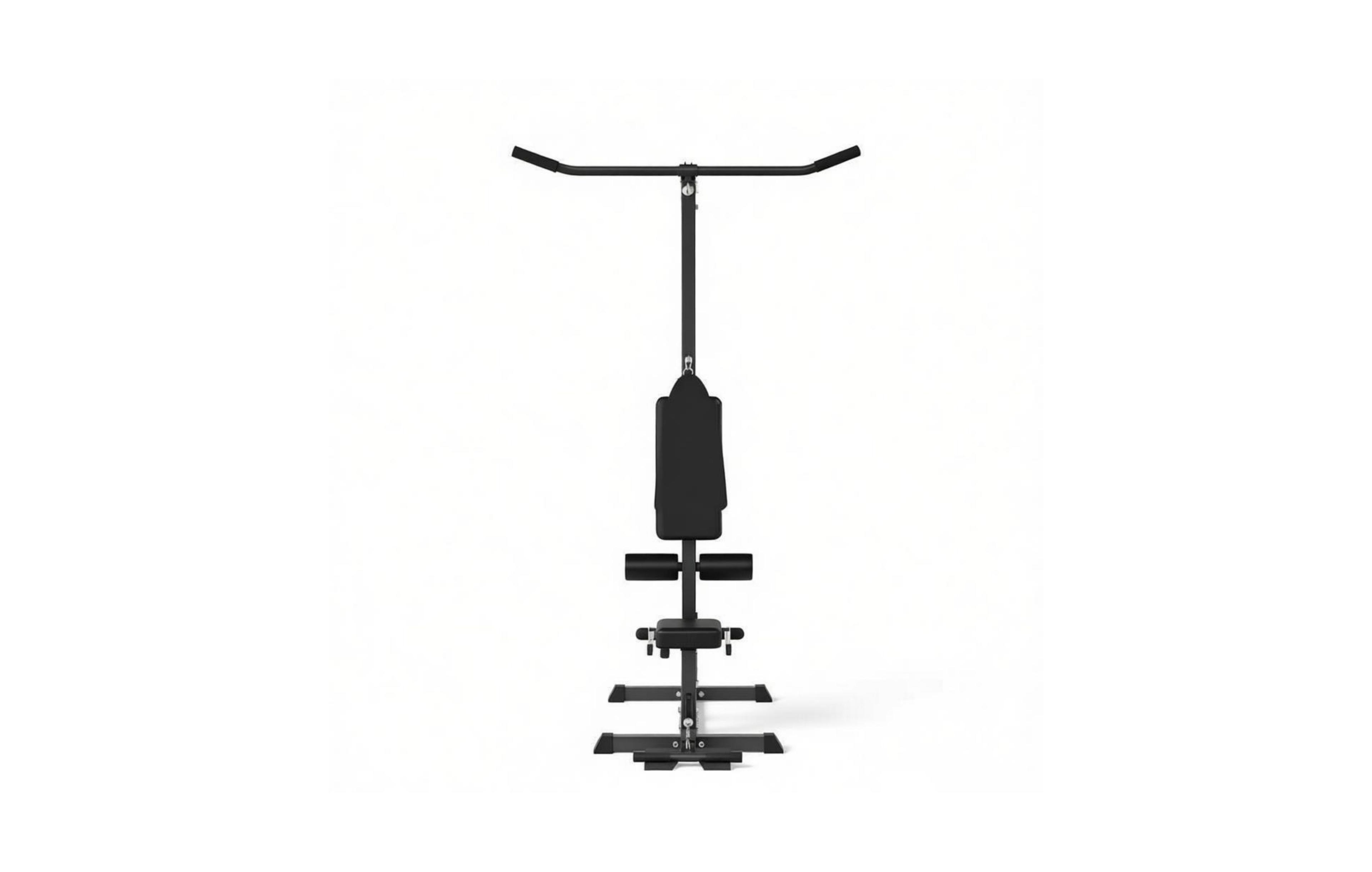 Sevorley Lat Pulldown Machine with Adjustable Seat, Flip Footplate, Dual Pulley - Heavy-Duty Steel Home Gym