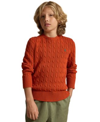 Boys' 8-20 Cable-Knit Cotton Sweater