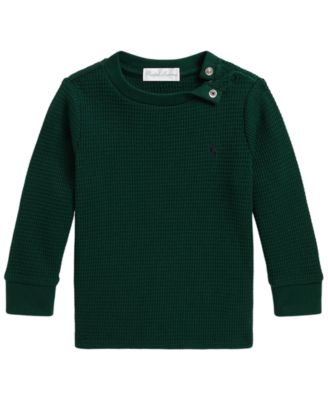 Baby Boys' Waffle-Knit Cotton Long-Sleeve T-Shirt