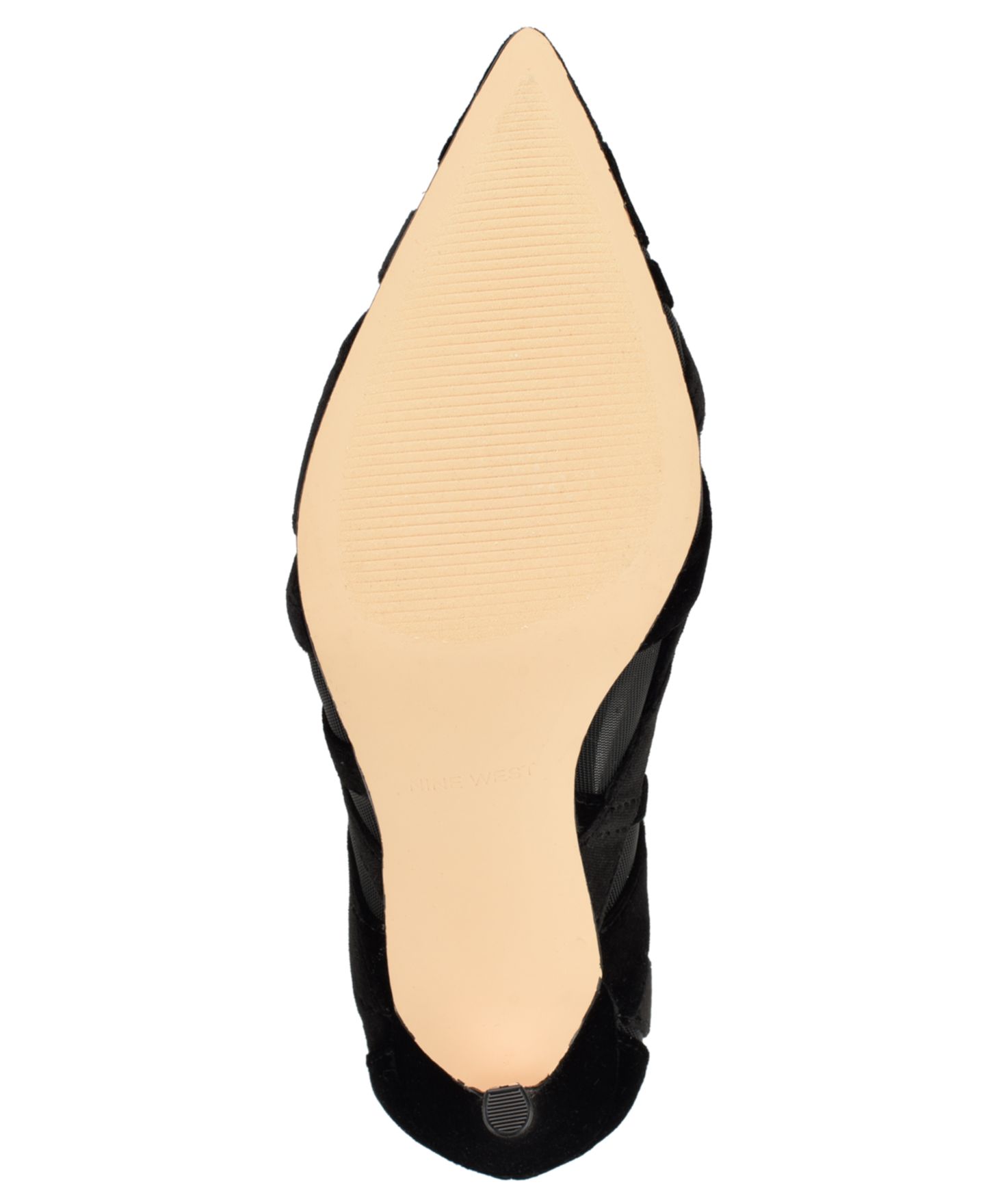 Женские прозрачные туфли-лодочки Nine West Farella на шпильке с решётчатым верхом, цвет: Чёрный бархатный — фото 5