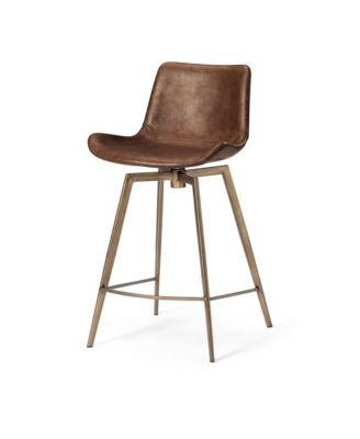 Victor Modern Faux Leather Swivel Kitchen Counter Stool with Back
