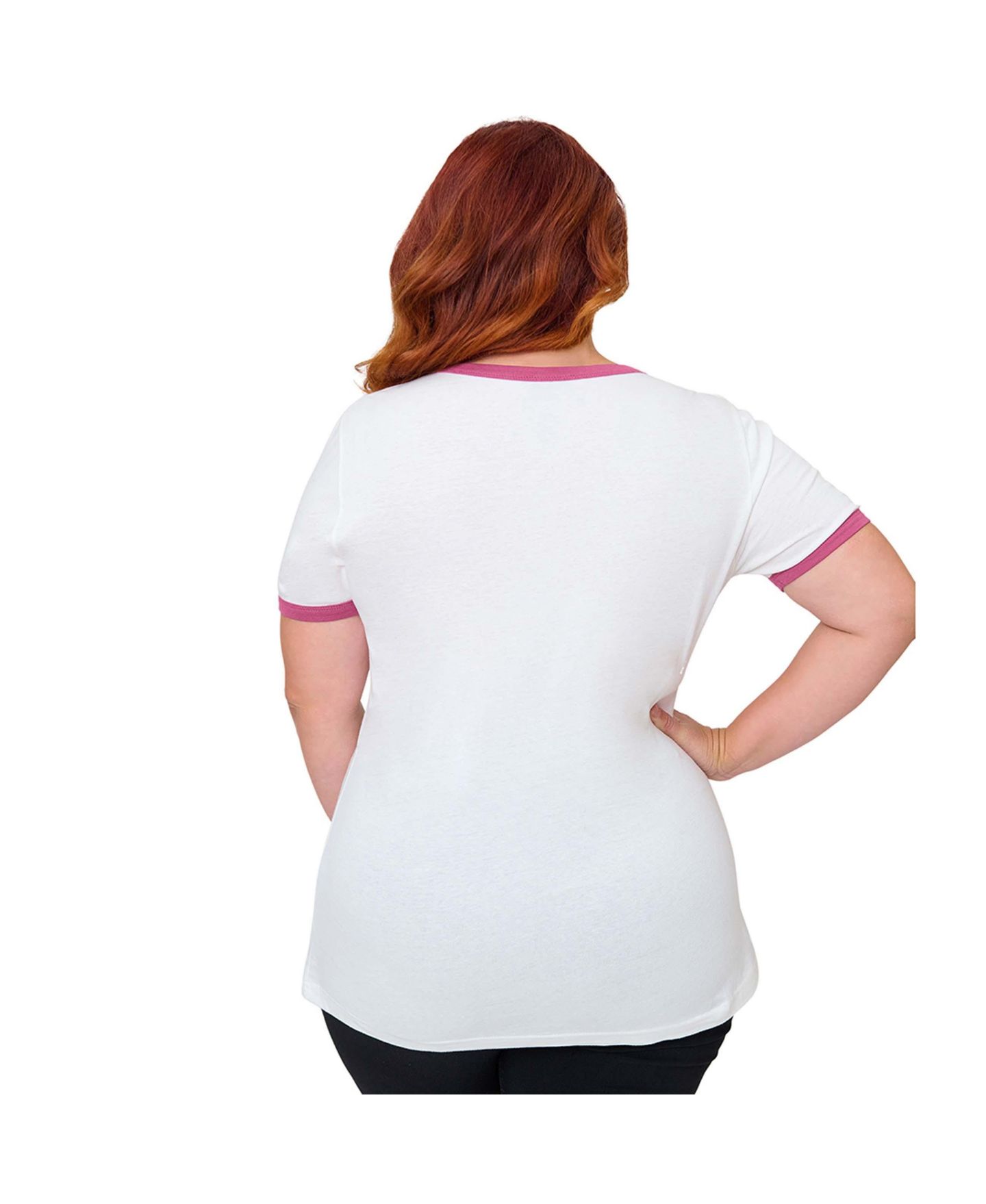 Женская футболка Unique Vintage Plus Size Harry Potter Ringer Graphic, цвет: Белый с принтом — фото 2