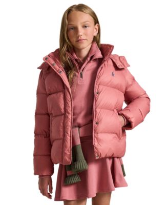 Girls' 7-16 Down Hooded Jacket