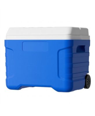 45QT Portable Rolling Hard Cooler with Wheels Leak-Resistant 48 Hour Ice Retention Insulated Chest