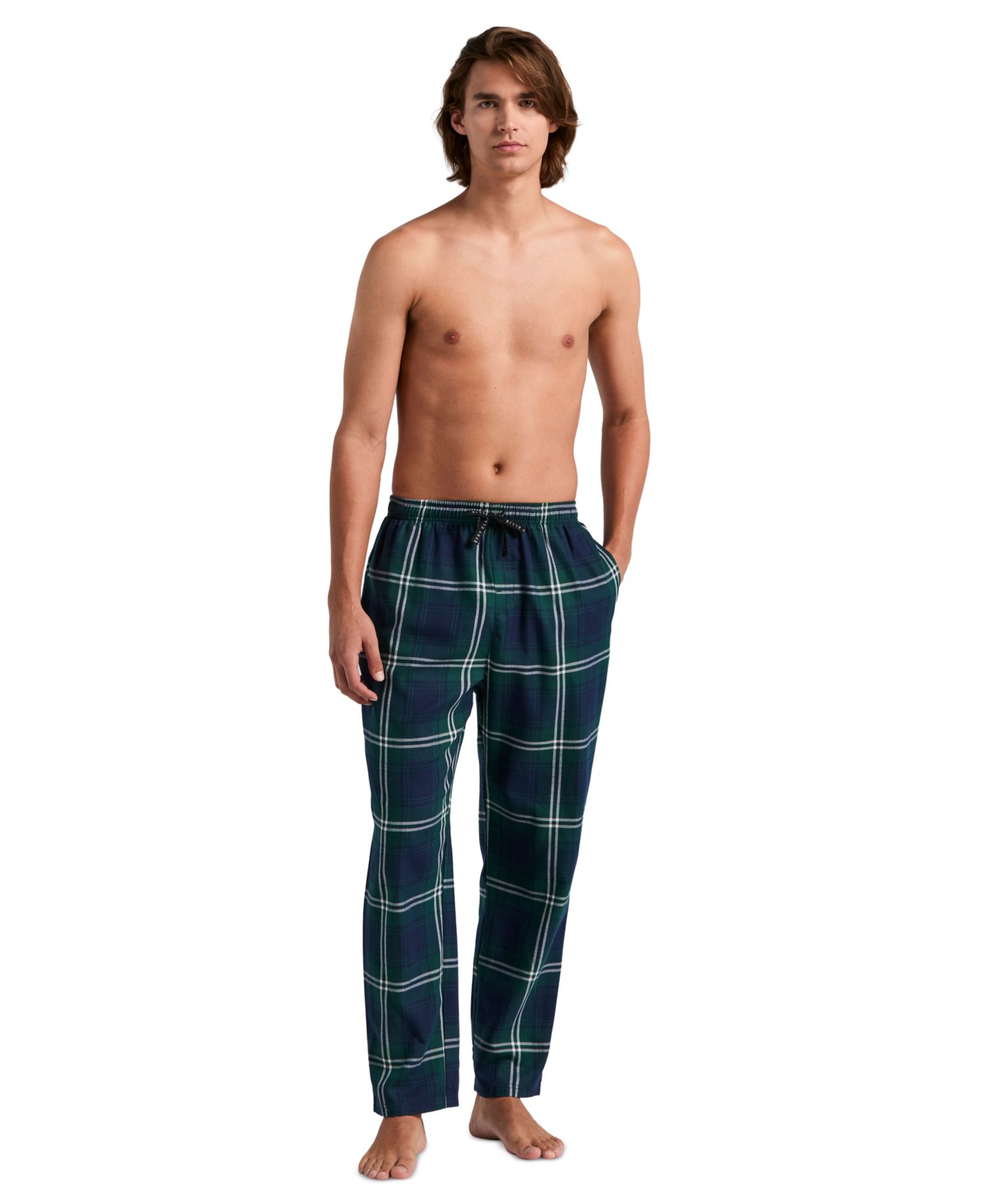 Men's Flannel Plaid Drawstring Sleep Pants