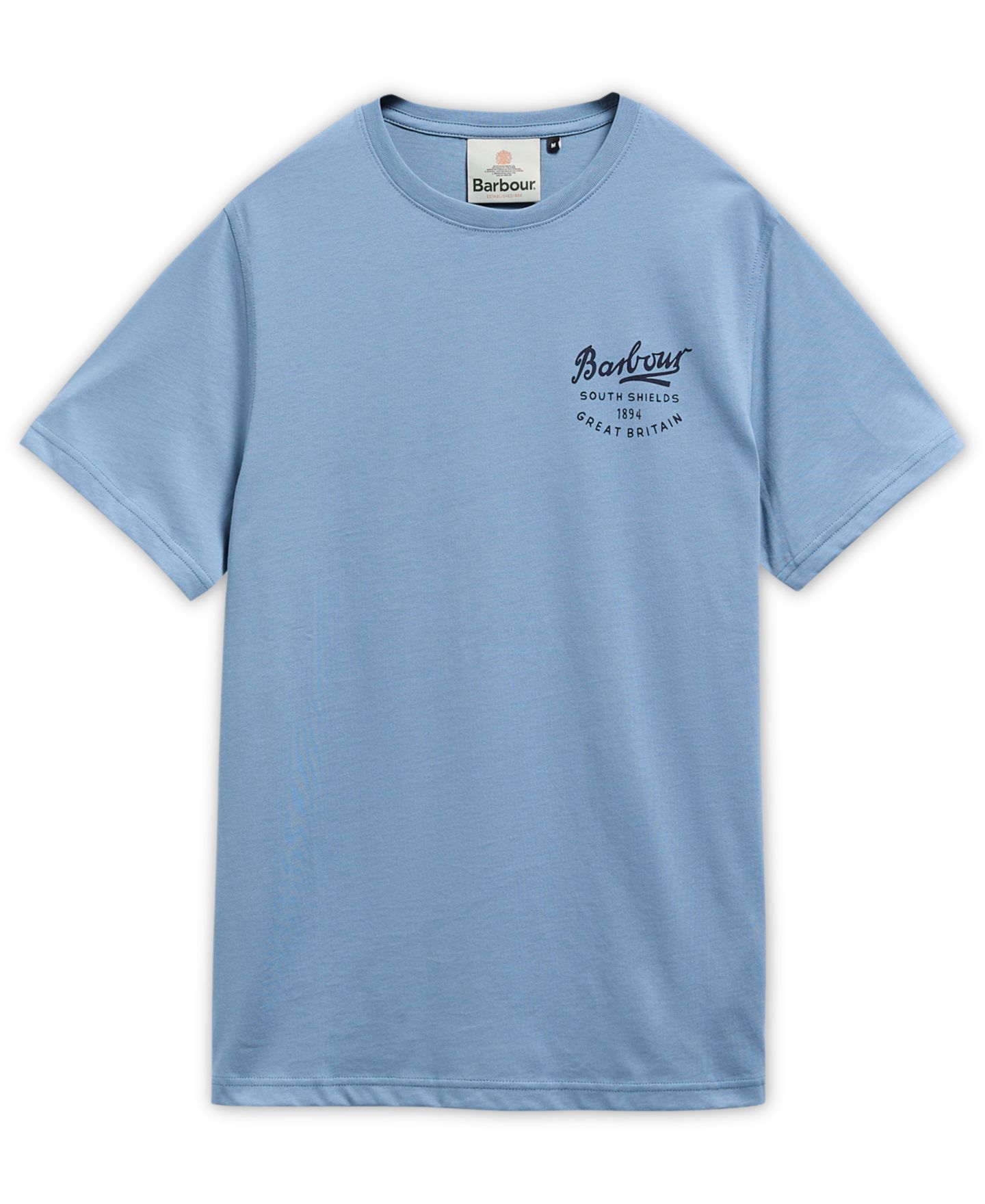 Мужская футболка Barbour Crewneck Script Logo, цвет: Синий — фото 5