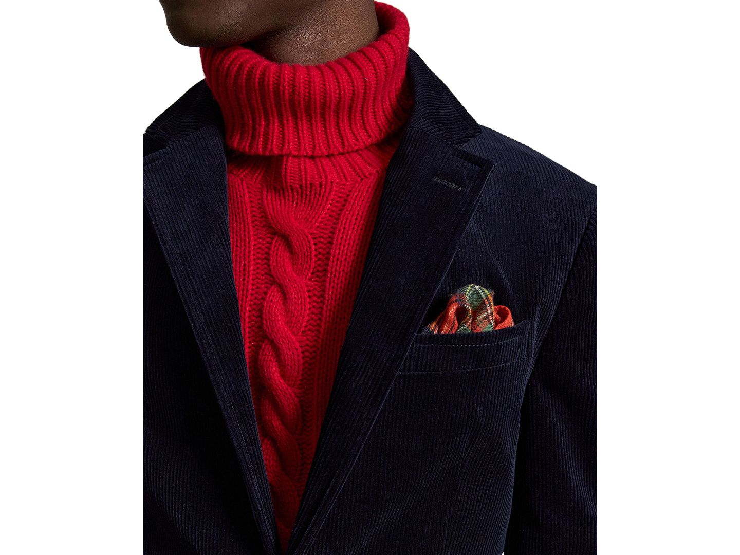 Мужской пиджак Polo Ralph Lauren Polo Modern Stretch Corduroy Suit, цвет: Тёмно-синий — фото 5