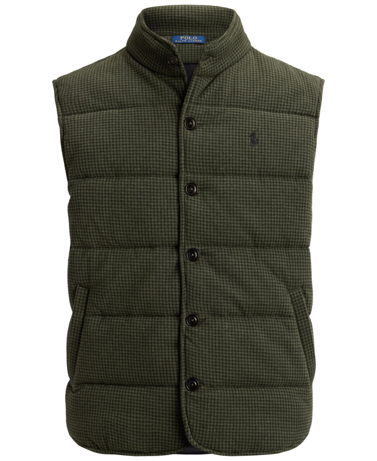 Мужской жилет Polo Ralph Lauren Houndstooth Regular-Fit Estate-Rib Vest, цвет: Меланжевый, вариант 1 — фото 6
