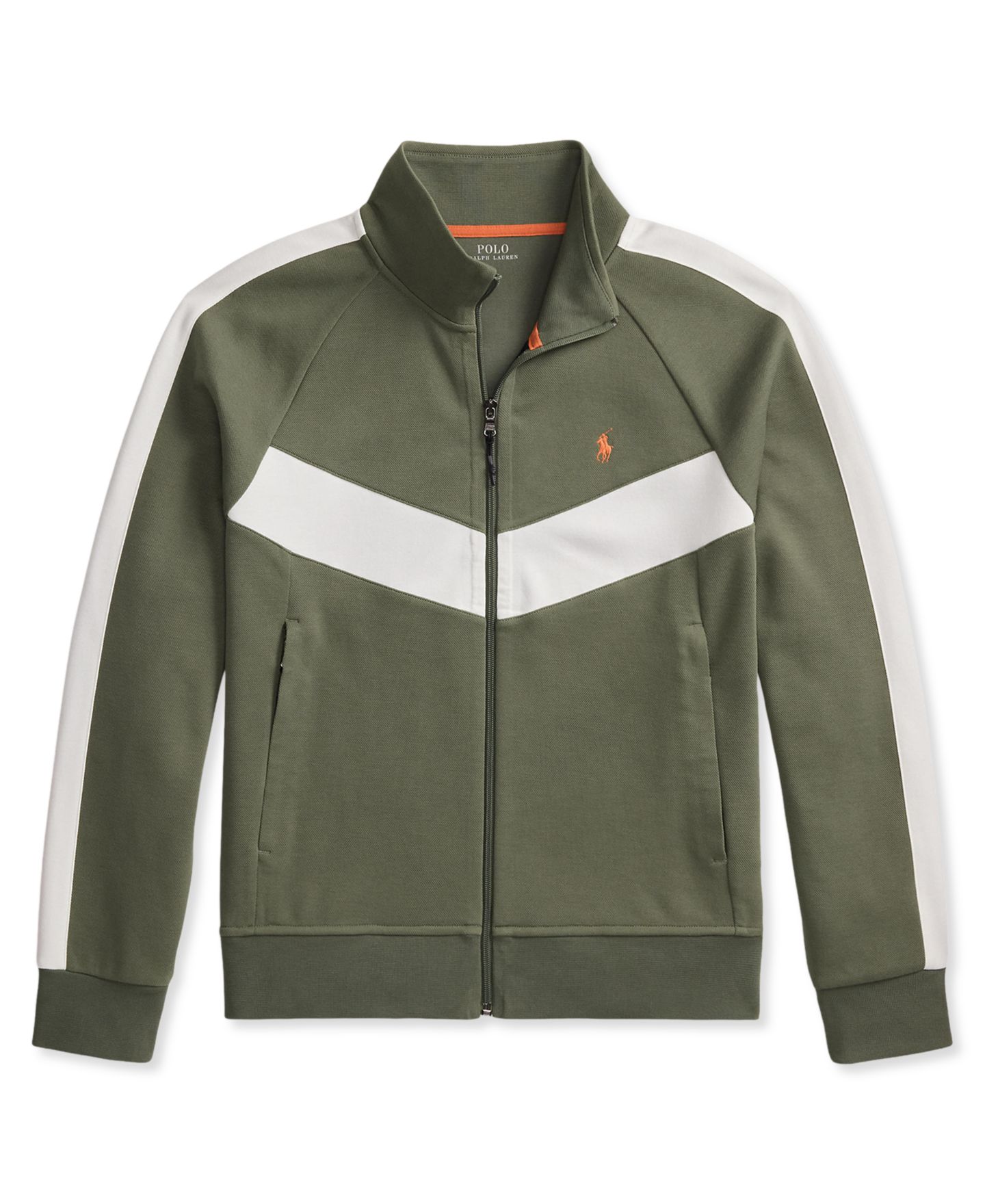 Мужская куртка Polo Ralph Lauren Double-Knit Track, цвет: Оливковый — фото 5