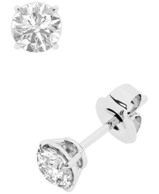 Diamond Stud Earrings (1 ct. t.w.) in 14k White or Yellow Gold