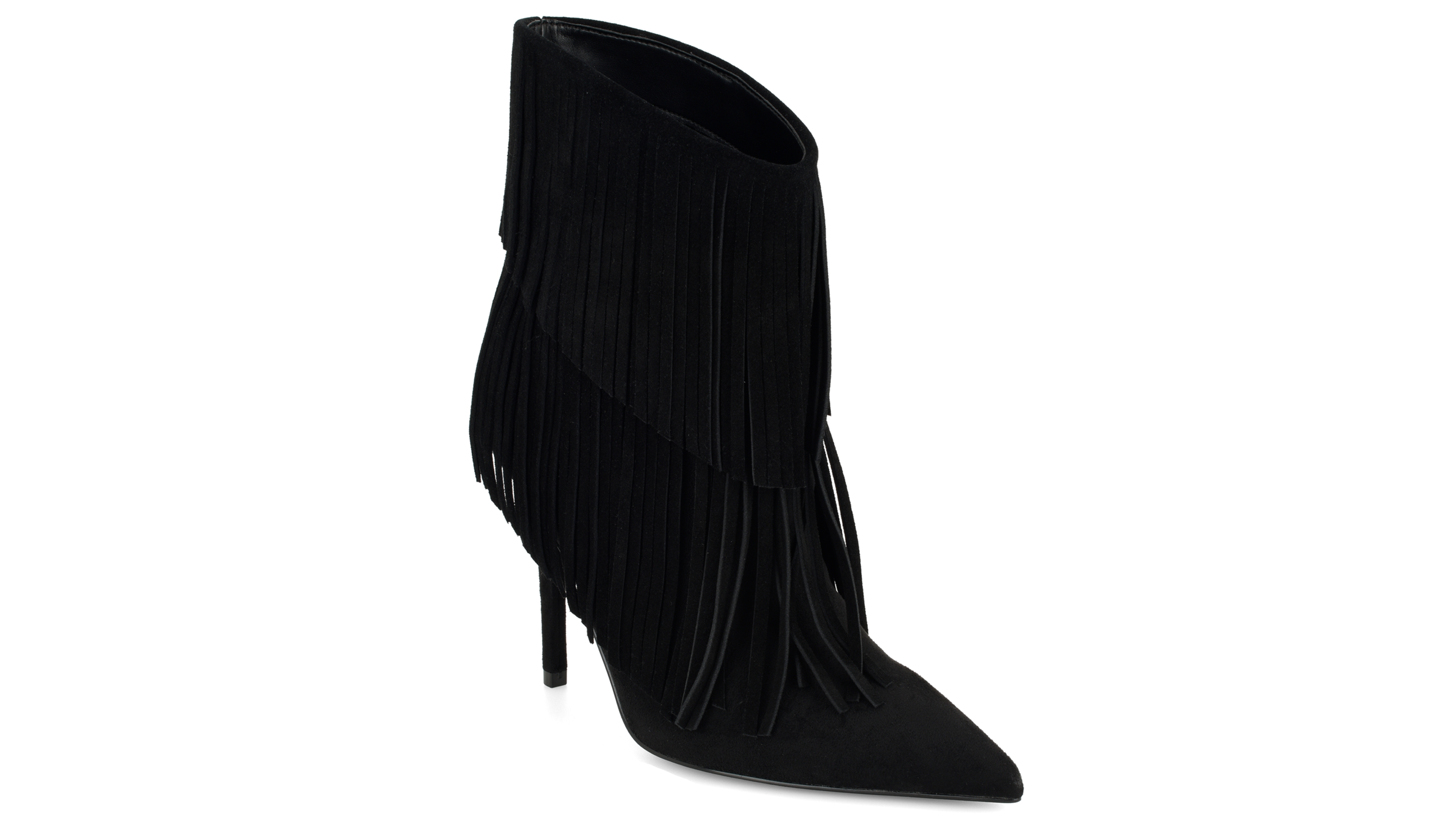 Nine West Women's Carbona Fringe Pointed Toe Stiletto Booties