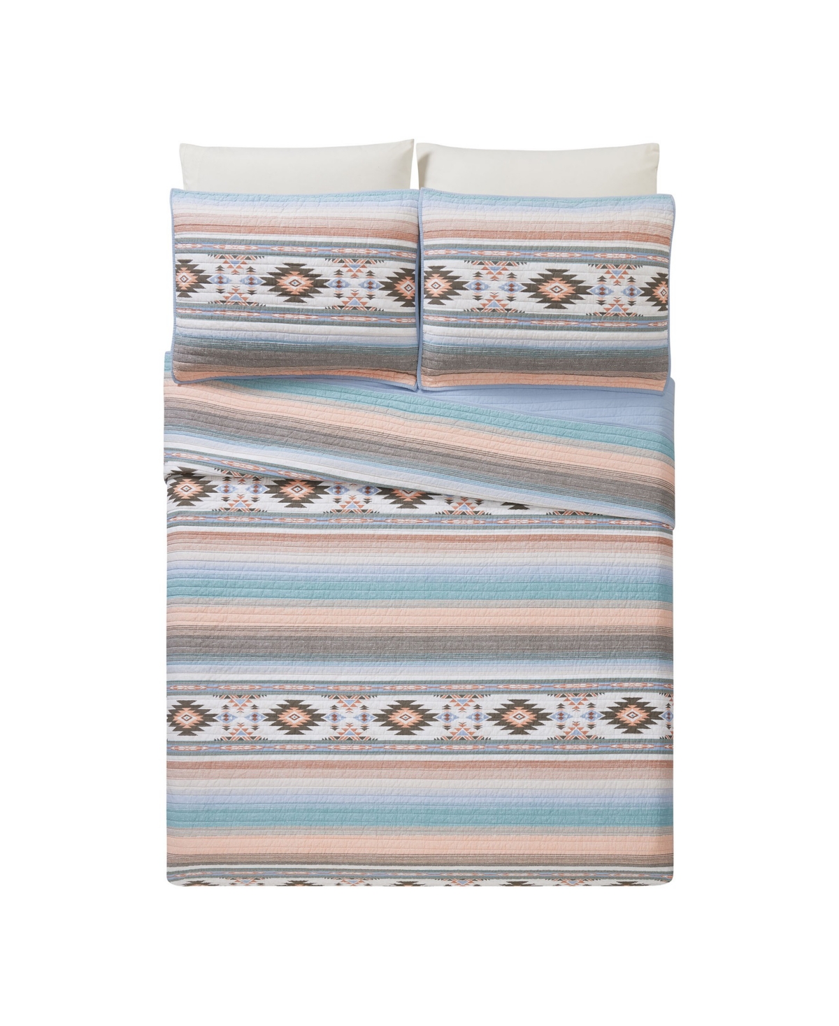 Modern Heirloom Sunset Canyon Reversible -Piece Quilt Set