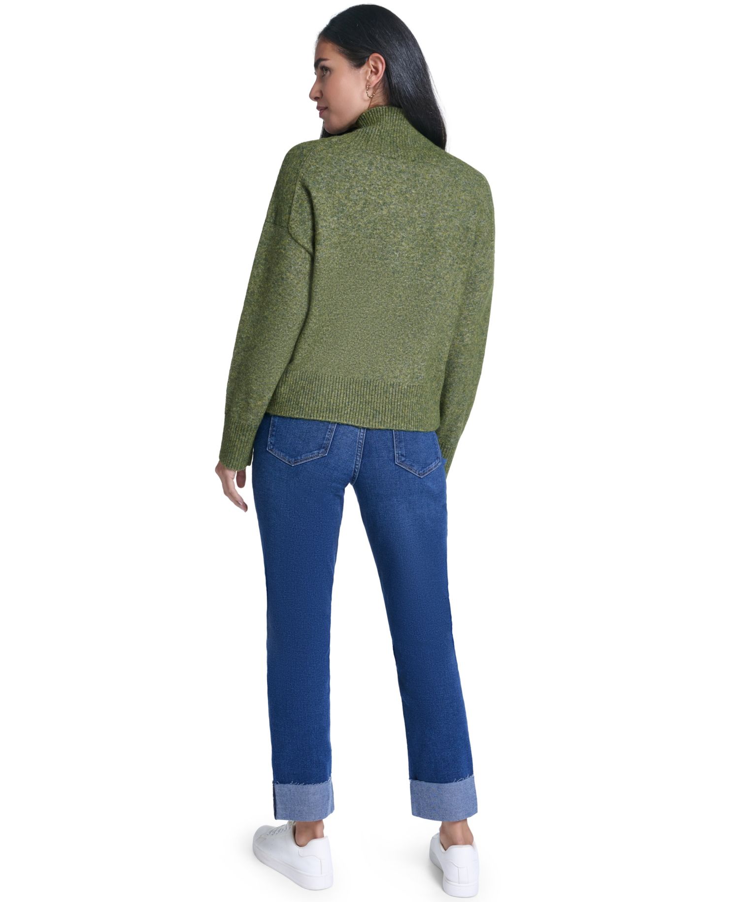 Women's Funnel-Neck Long-Sleeve Sweater