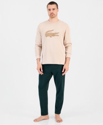 Men's Waffle-Knit Long-Sleeve Sleep Shirt