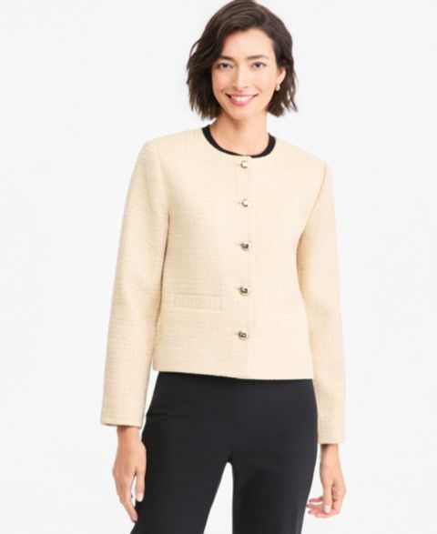 Женская куртка JM Collection Tweed, цвет: Кофейный