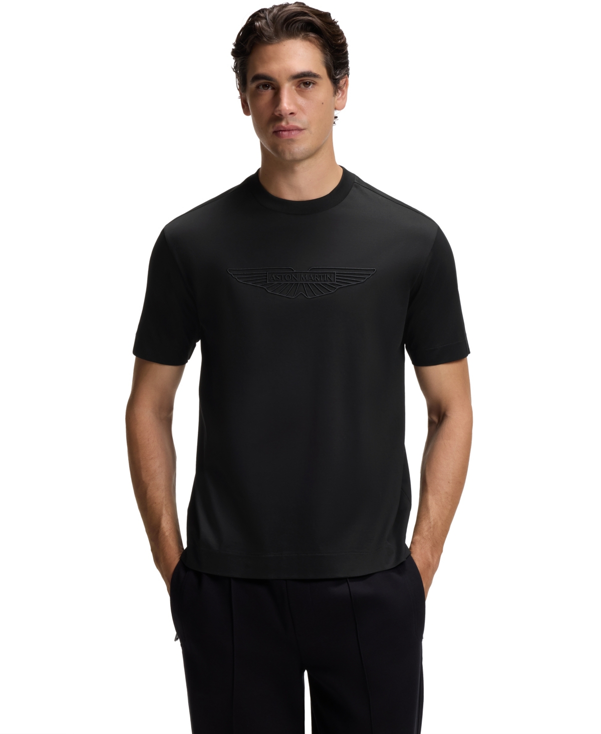 Boss by Hugo Boss Men's Mercerized Cotton Regular-Fit T-Shirt - Black
