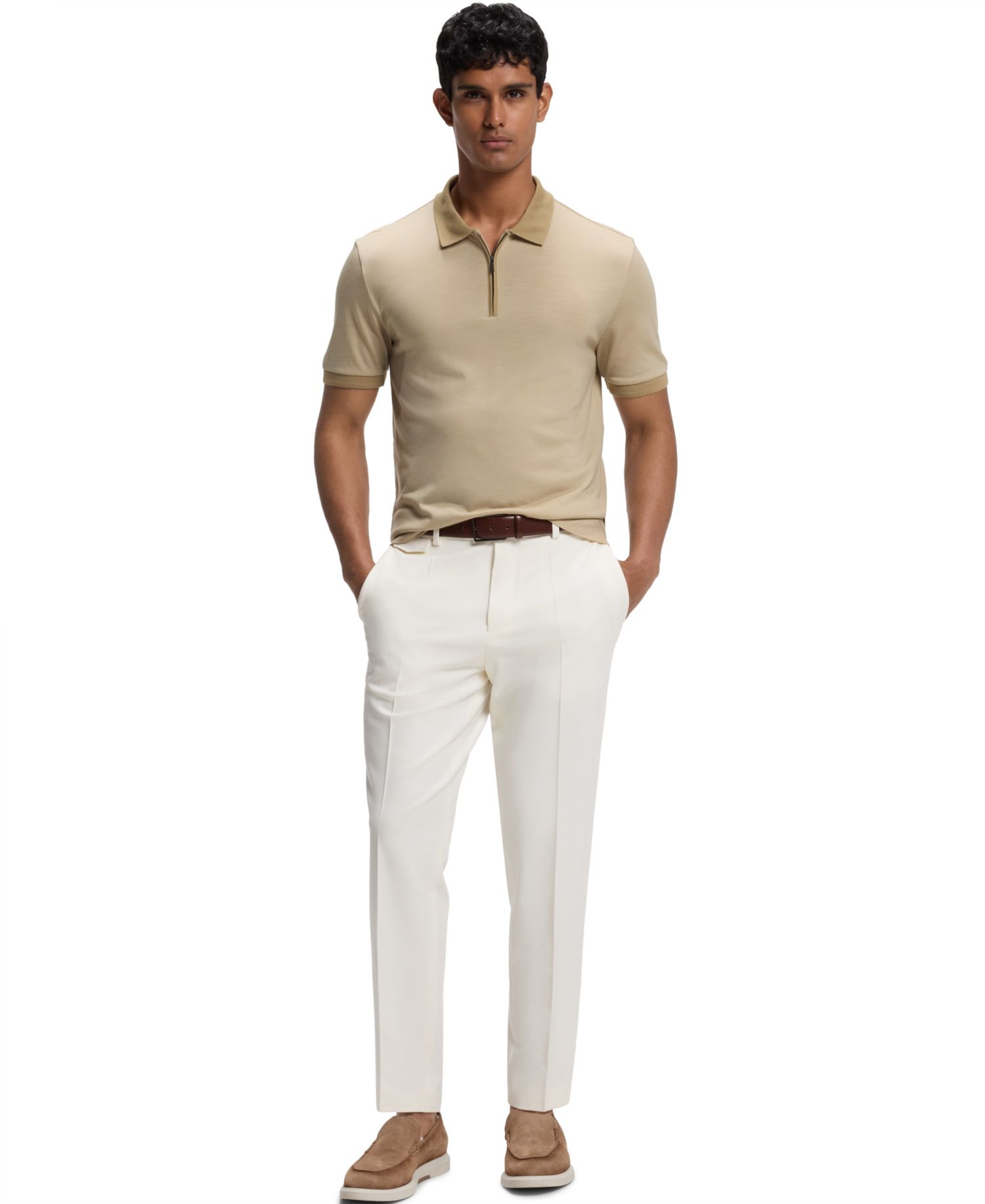 Men's Wool Regular-Fit Polo Shirt