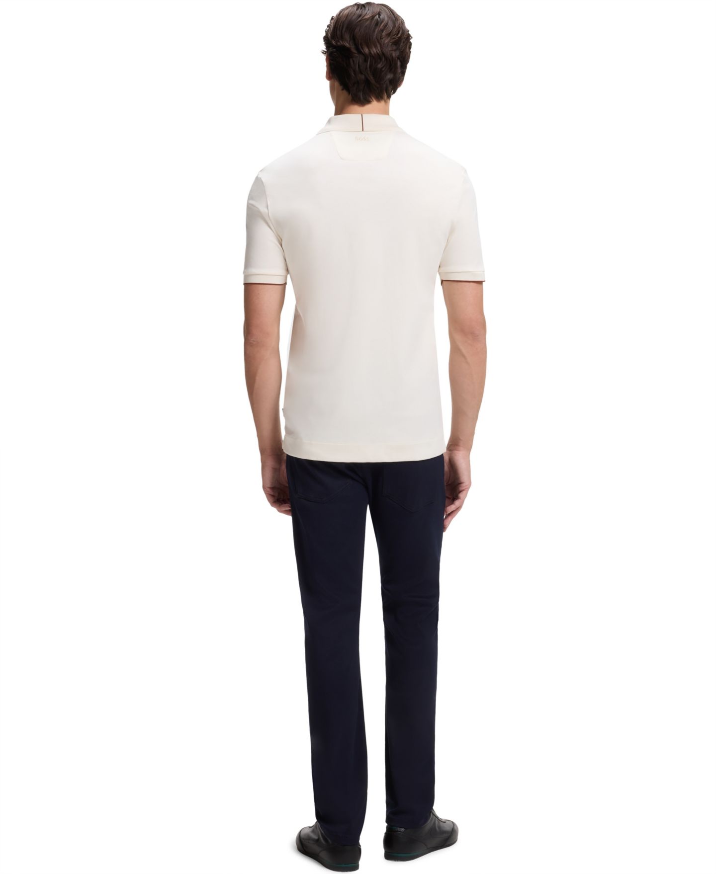 Мужское поло Hugo Boss x Aston Martin Mercerized Cotton Regular-Fit Polo Shirt, цвет: Белый — фото 2