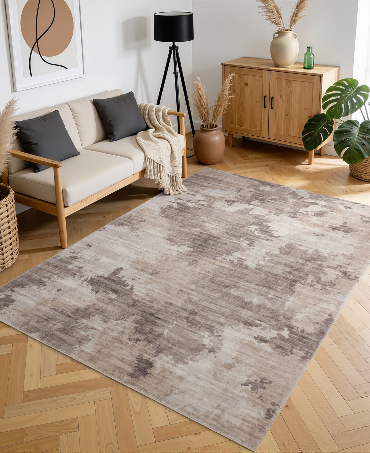 Mink Home Homewell Machine Washable MET8002 9'10"x13'11" Area Rug