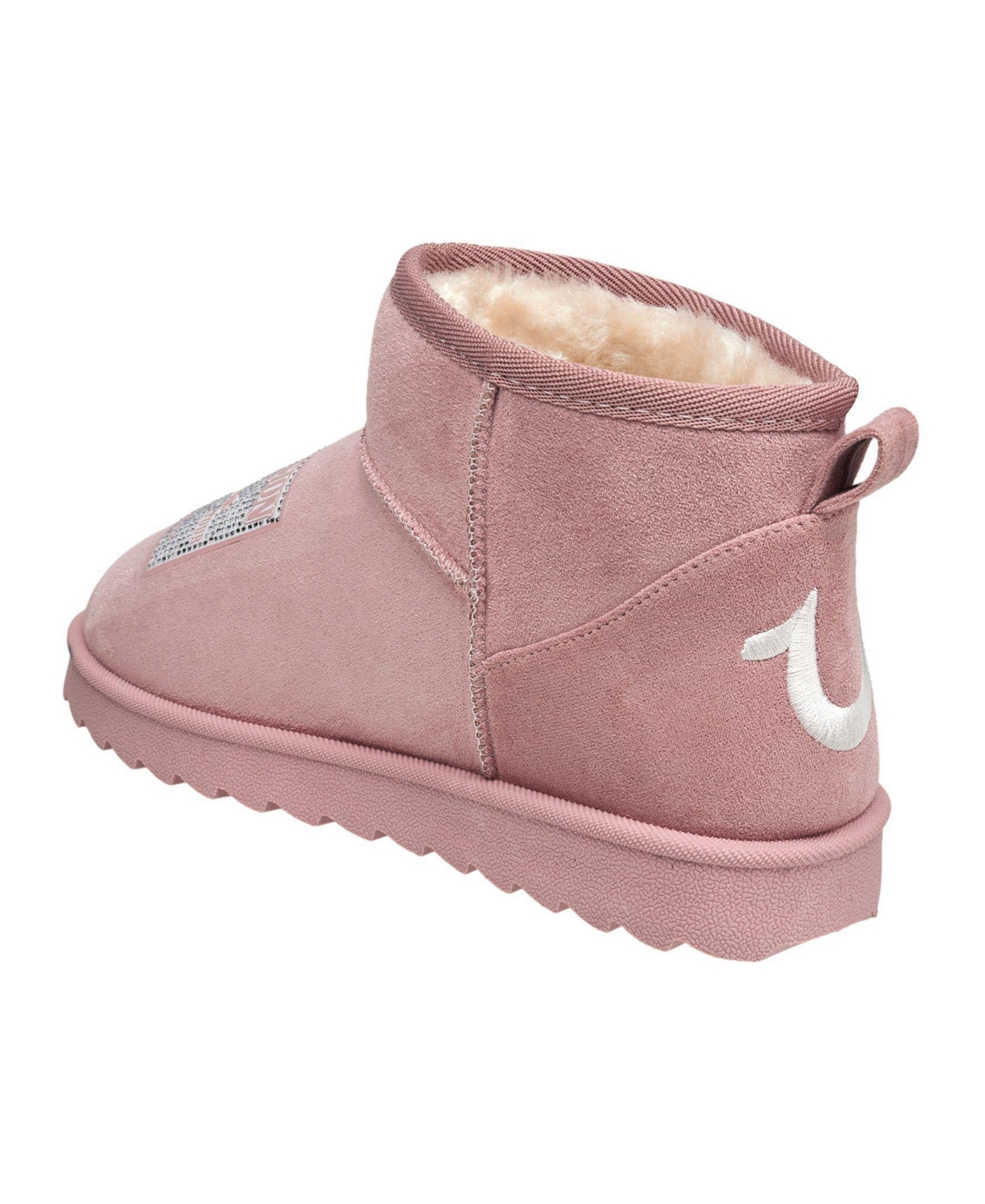 True Religion Women's Zara Faux Suede Patch Logo Boot