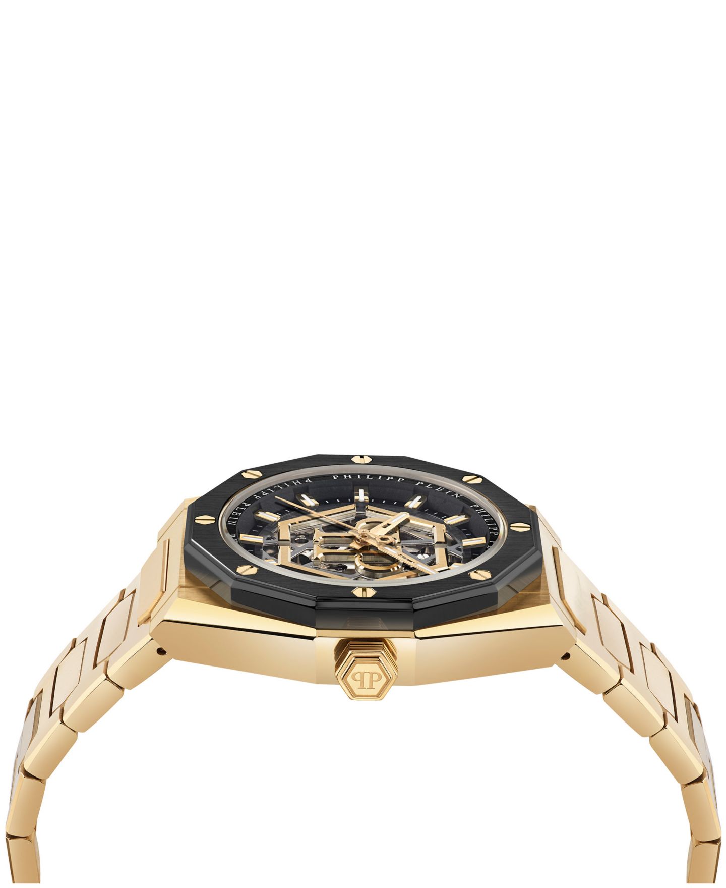 Мужские часы Philipp Plein Deluxe IP Yellow Gold Stainless Steel Bracelet Watch 44mm — фото 2
