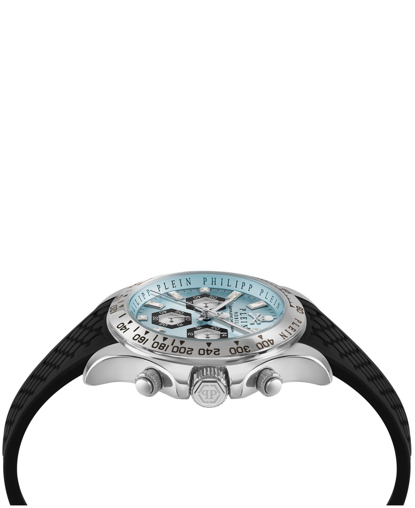 Мужские часы Philipp Plein Nobile Black Silicone Strap Watch 43mm — фото 2