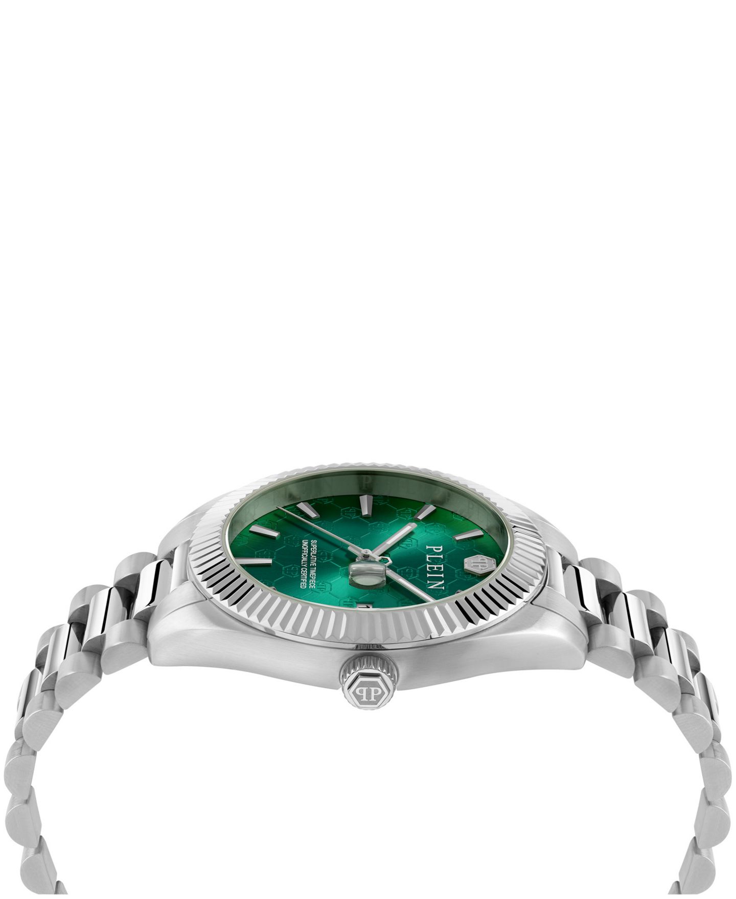 Мужские часы Philipp Plein Date Superlative Silver Stainless Steel Bracelet Watch 40mm — фото 2