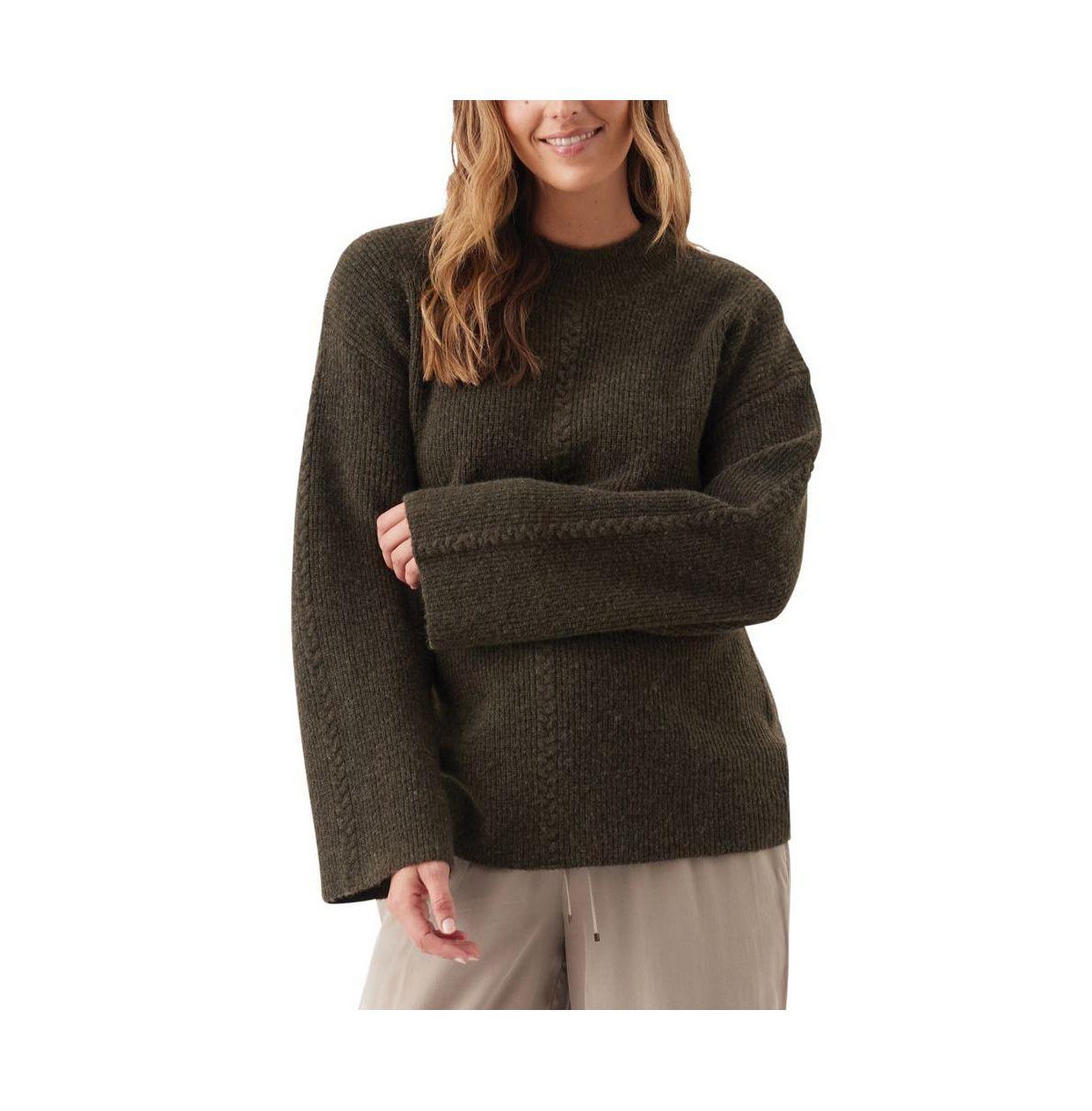 Ripe Maternity Starci Cable-Knit Crewneck Pullover Sweater