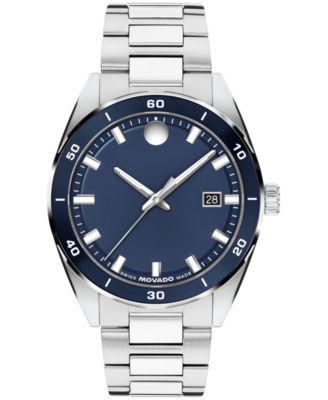 Men's Vantage Swiss Quartz Silver Stainless Steel Watch 40mm