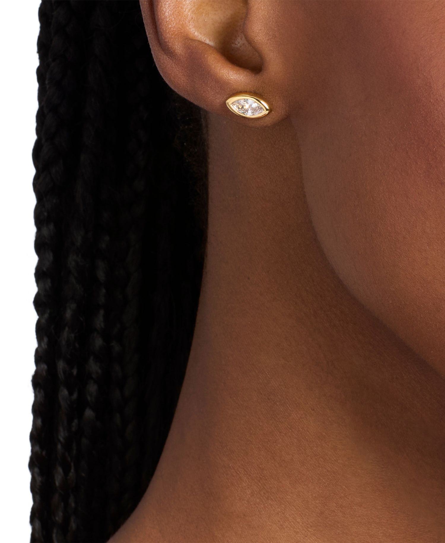 MICHAEL Bezel-Set Marquise Stud Earrings